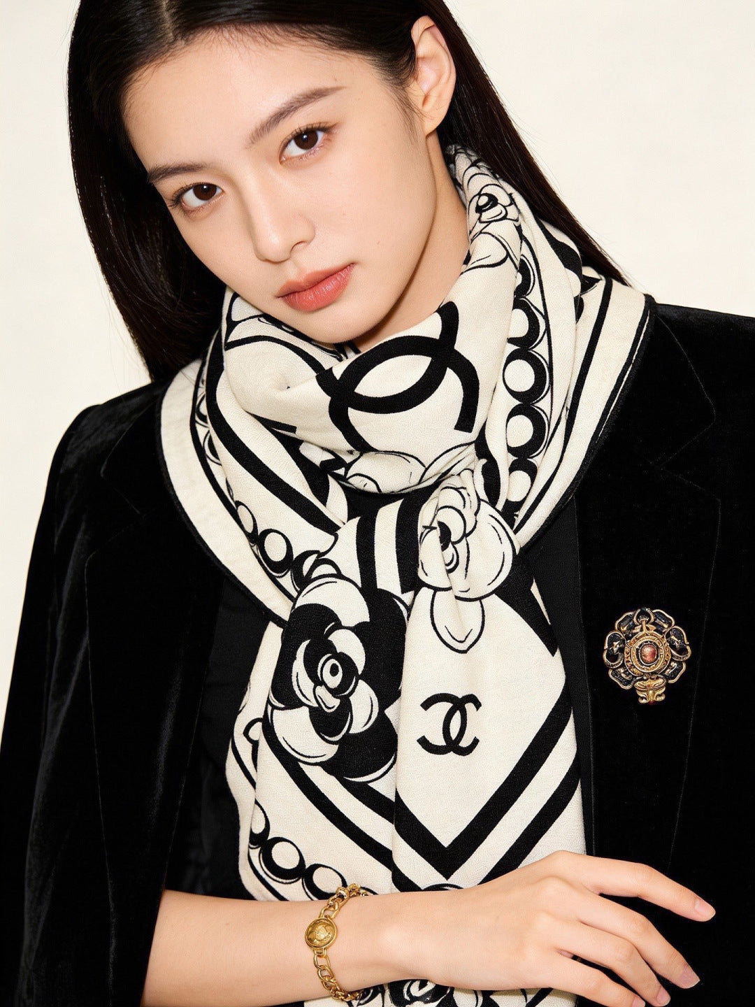 '- 26S SCARF 135 IN CASHMERE AND SILK 306114 mysite