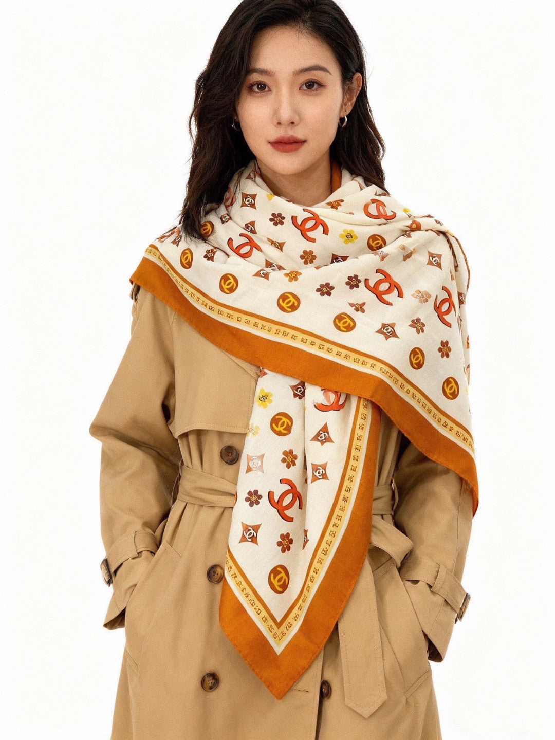 '- 26S SCARF 140 IN CASHMERE AND SILK 306121 mysite