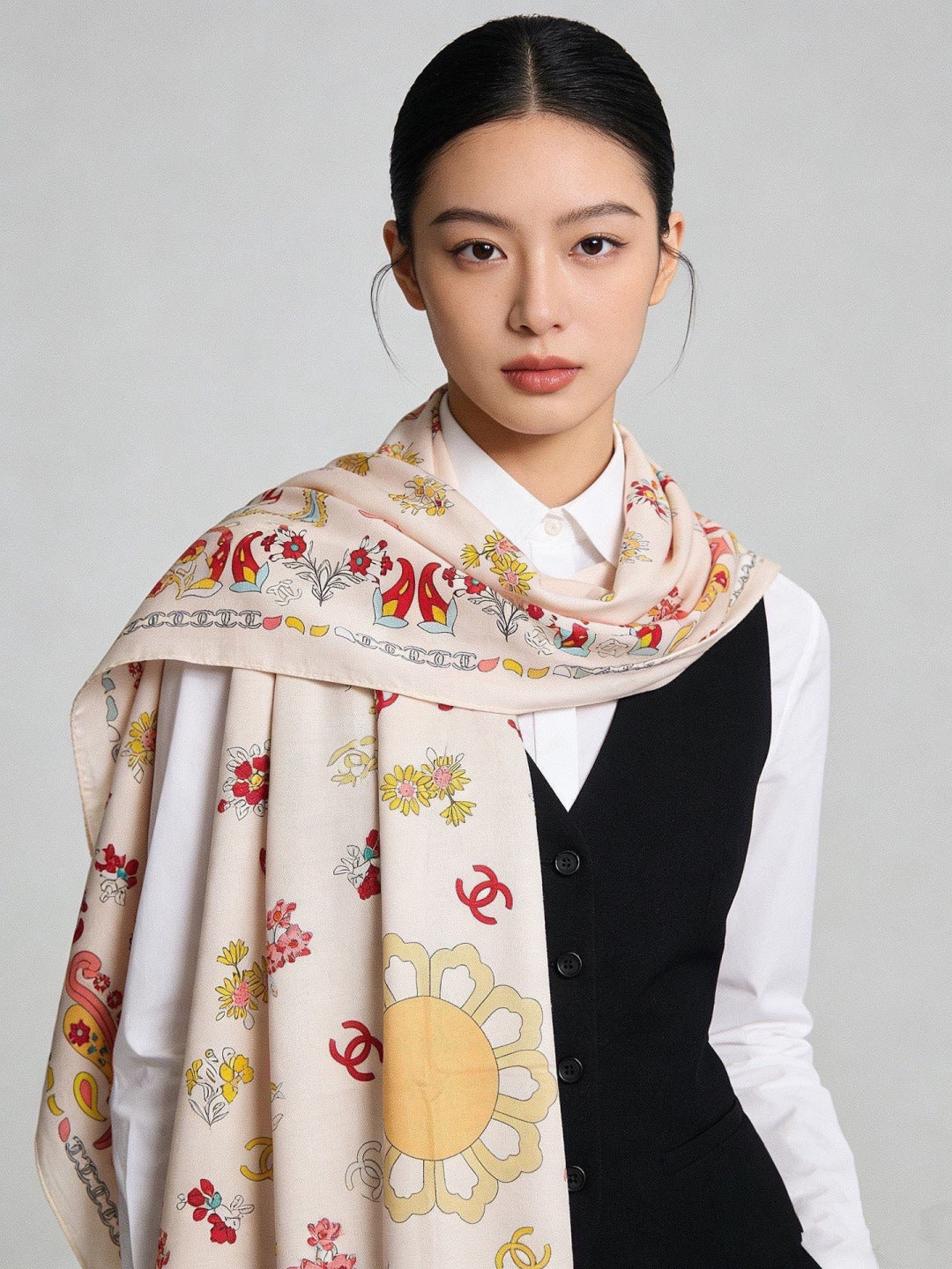 '- 26S SCARF 135 IN CASHMERE AND SILK 306129 mysite