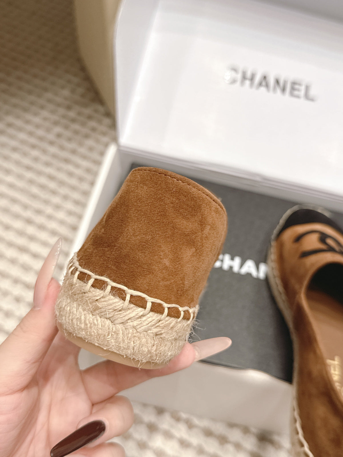 26S ESPADRILLE SLIP-ONS IN BROWN MIX BLACK SUEDE mysite