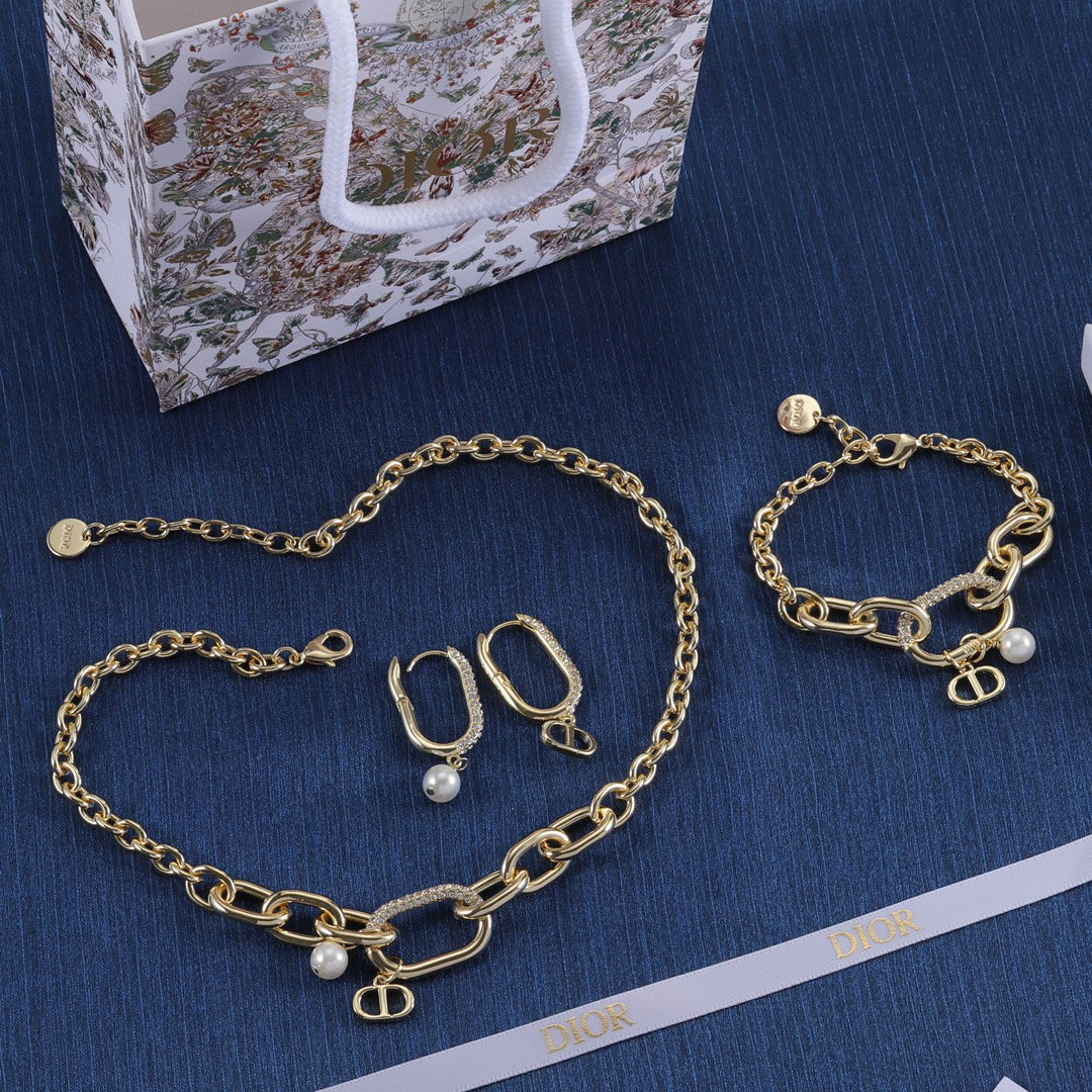 Dove Chain Girl Earrings & Bracelet & Necklace 3 Set mysite