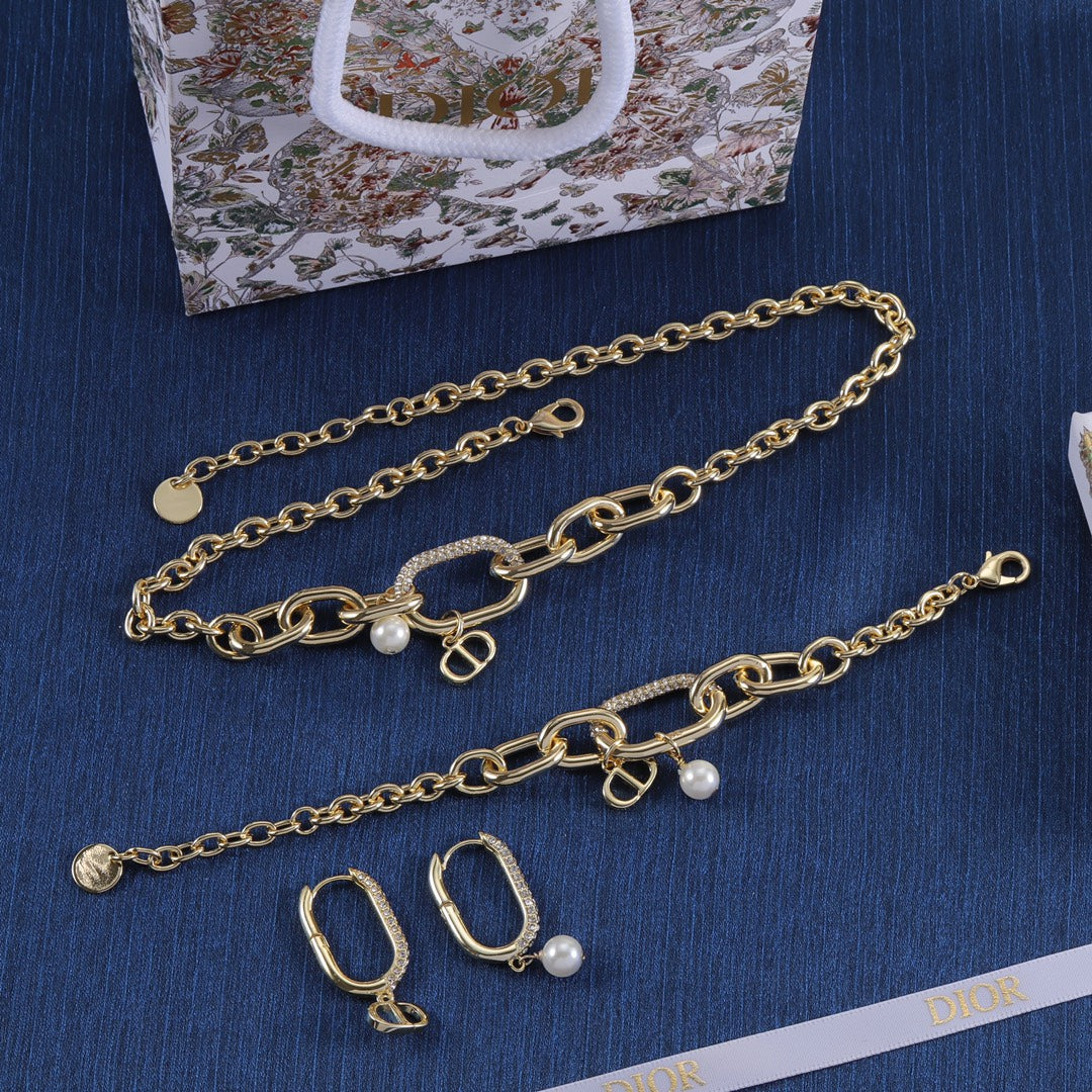 Dove Chain Girl Earrings & Bracelet & Necklace 3 Set mysite