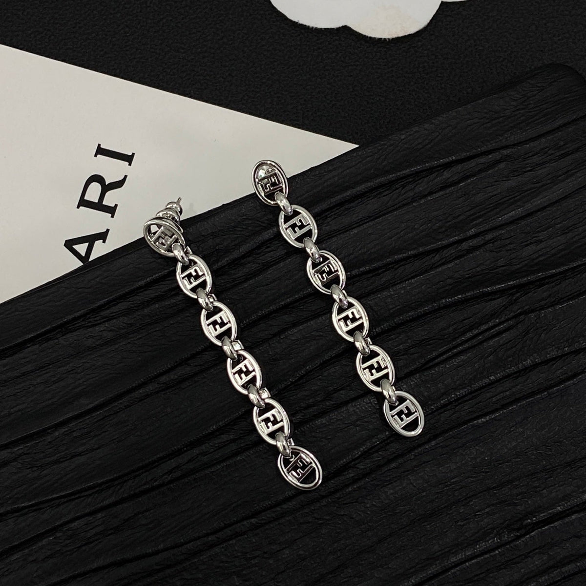 Fancy Twist Chain Design 4 Set  (Earrings+2 Bracelet+Necklace)- Silver mysite