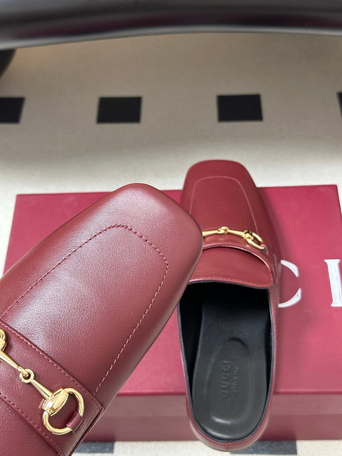 26S HORSEBIT LOAFER MULES IN RED CALFSKIN mysite
