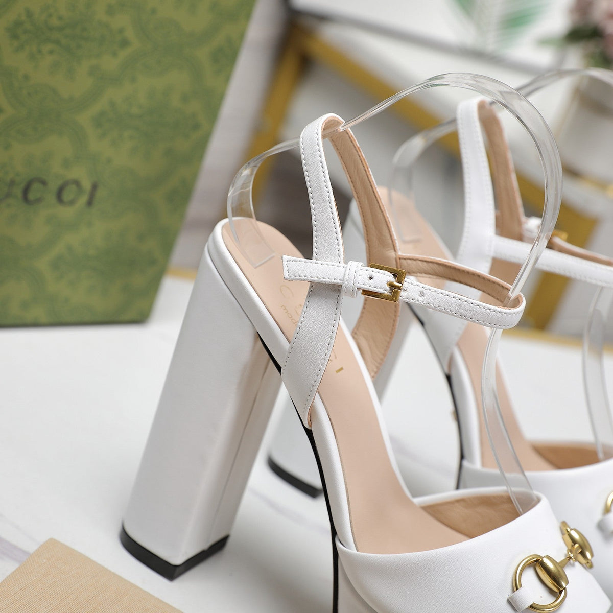 GG Sandales Cuir Noir White mysite