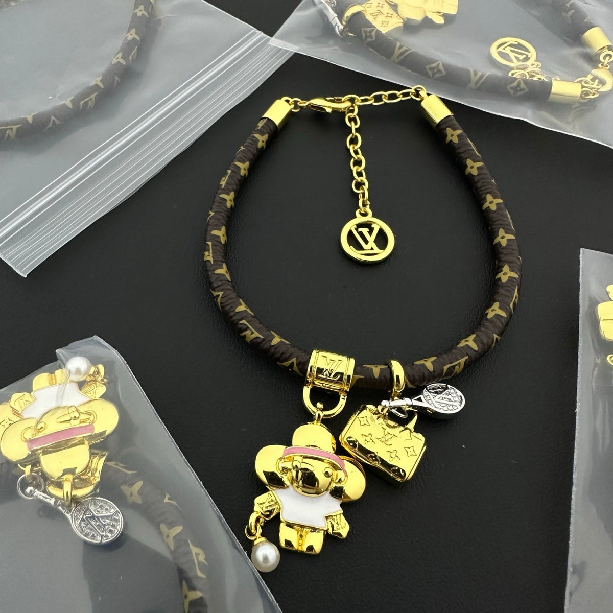 Love Leather Bracelet with Vivian Doll Pendant mysite