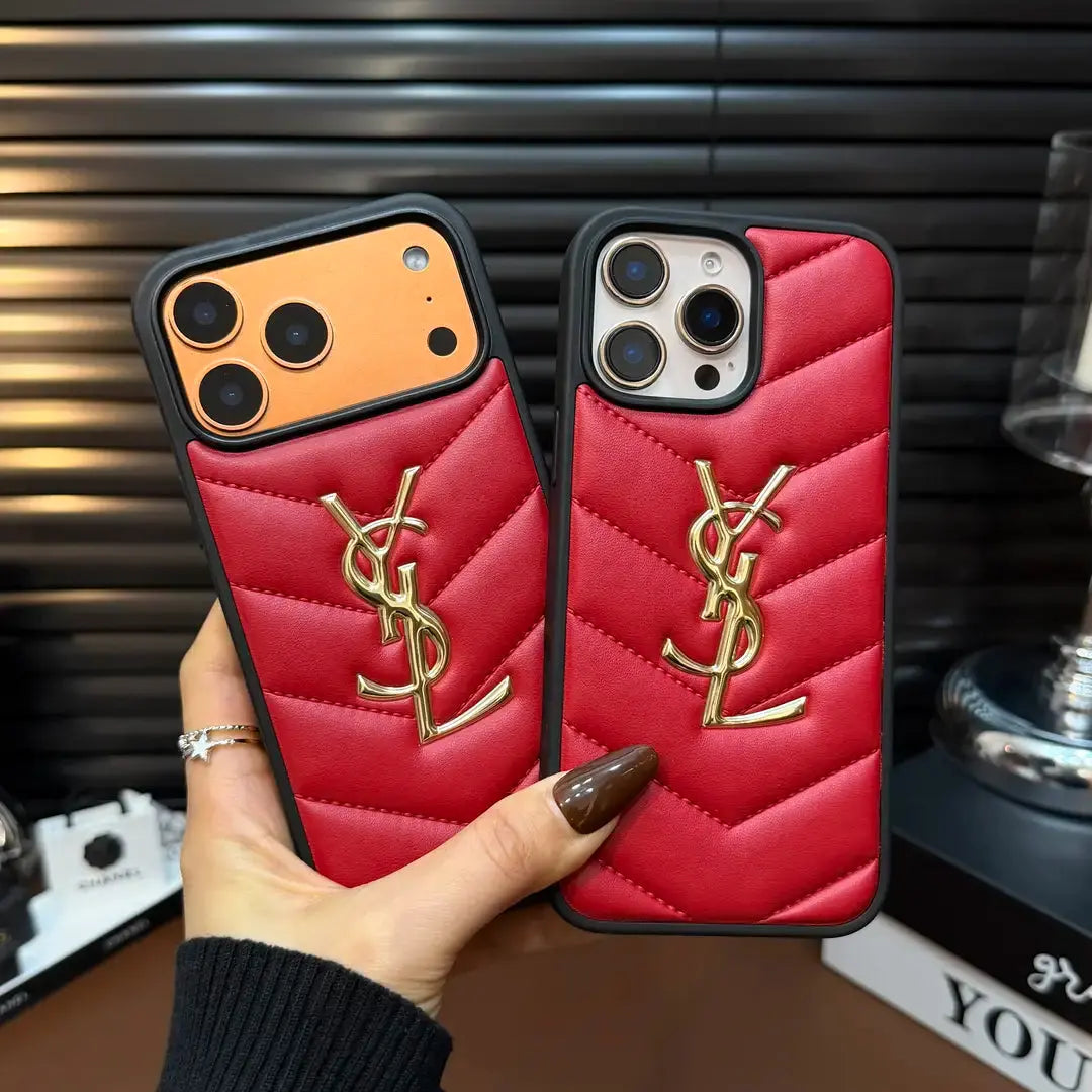 Luxury Quilted Leather iPhone Case — Shockproof Slim Protective Cover-s2 mysite