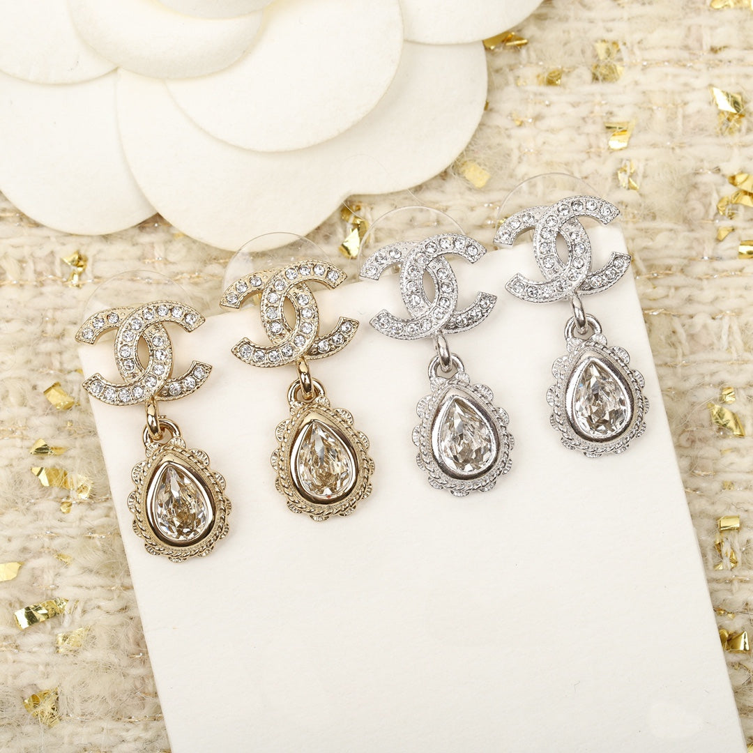 DOUBLE C DIAMONDS TEARDROP EARRINGS mysite